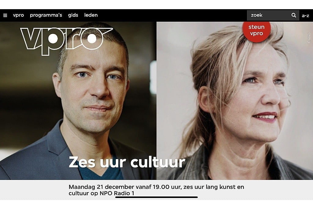 Zes uur lang kunst en cultuur op NPO Radio 1 Zes uur lang kunst en cultuur op NPO Radio 1