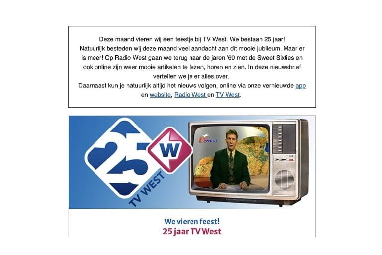 TV West bestaat 25 jaar TV West bestaat 25 jaar
