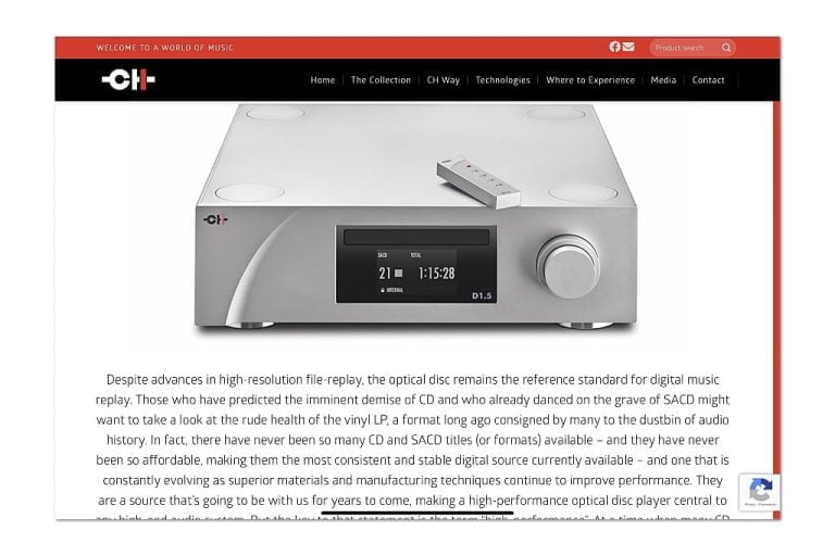 CH Precision D1.5 SACD cd-speler CH Precision D1.5 SACD cd-speler