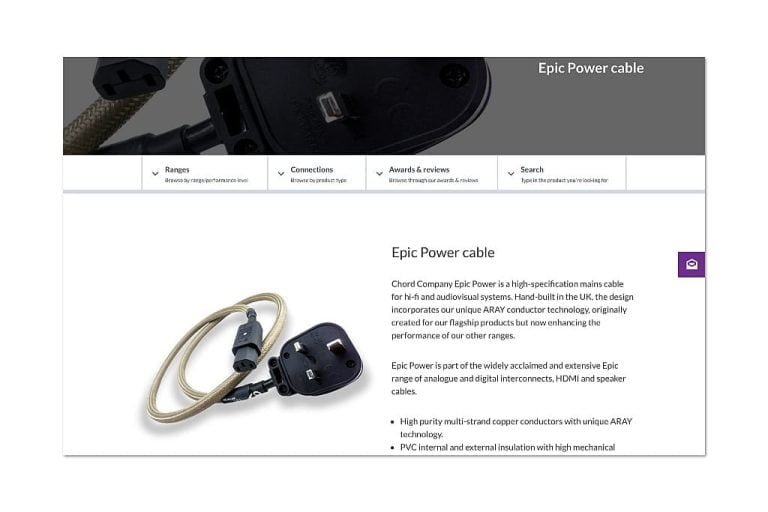 Chord Company Epic Power Cable