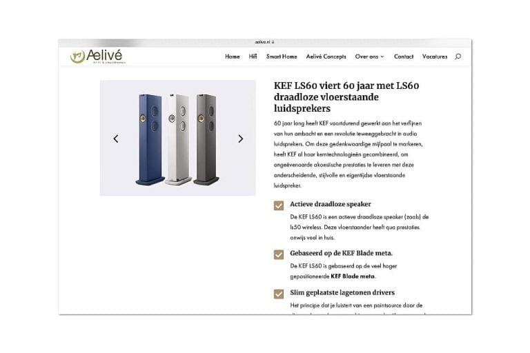 Aelivé presenteert de KEF LS60 Aelivé presenteert de KEF LS60