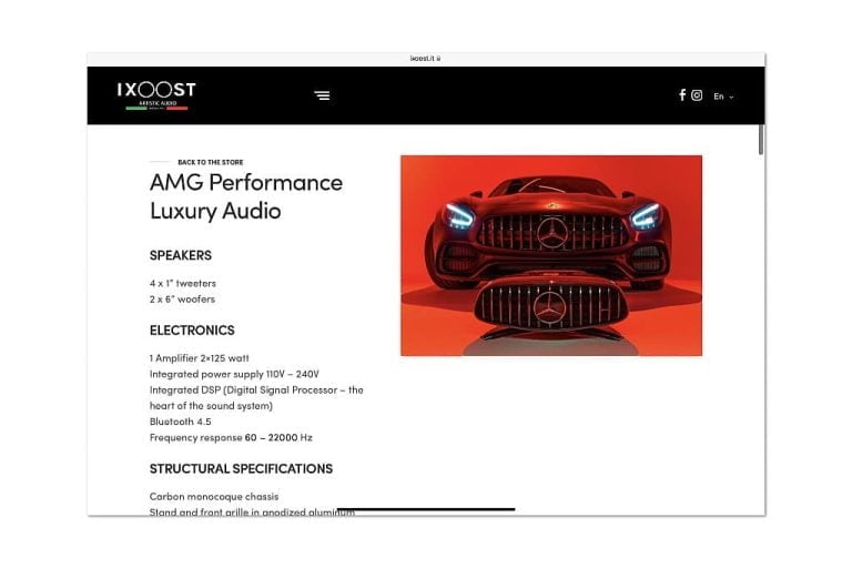 iXOOST speaker with AMG-grille
