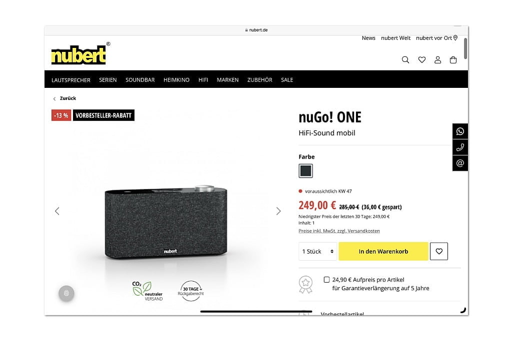 Nubert nuGo! ONE portable Nubert nuGo! ONE portable