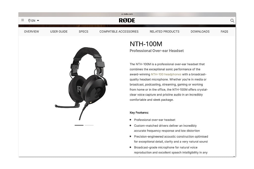 Red NTH-100M headset