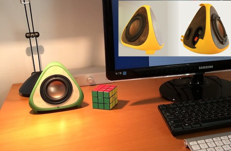 Alienology Audio T3TRA, een 3D geprinte speaker Alienology Audio T3TRA, een 3D geprinte speaker