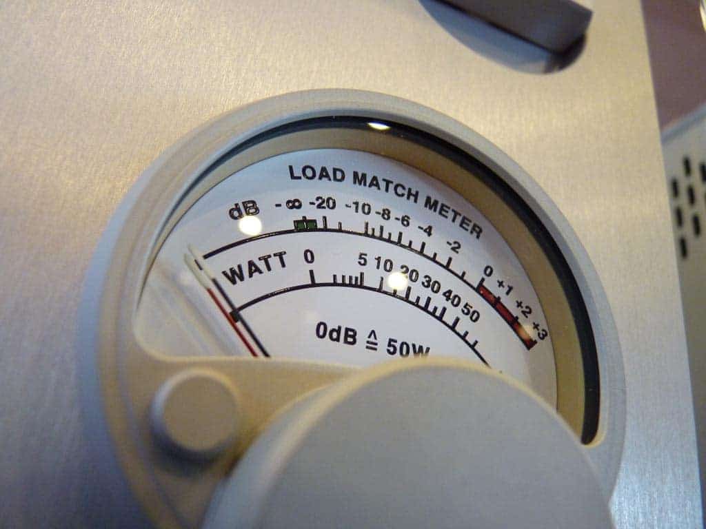 Buizenversterker load meter