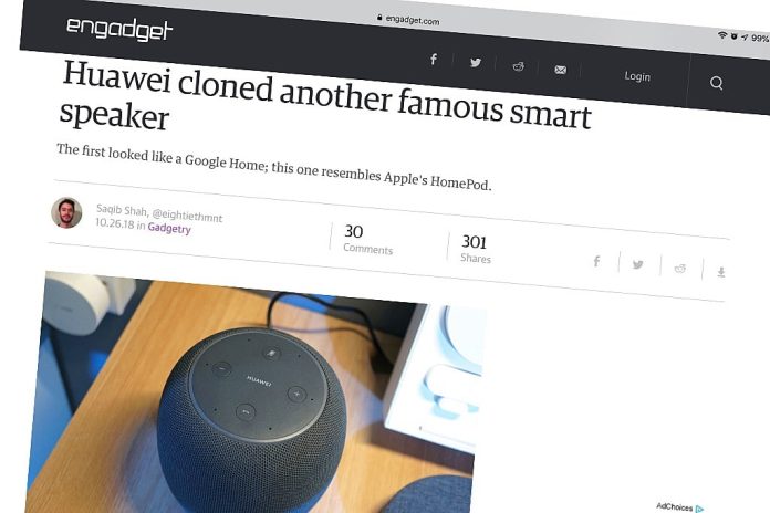 D572882F-F055-41B4-BB22-1E82C450B34F Engadget maakte het bestaan van de Huawei AI Speaker wereldkundig