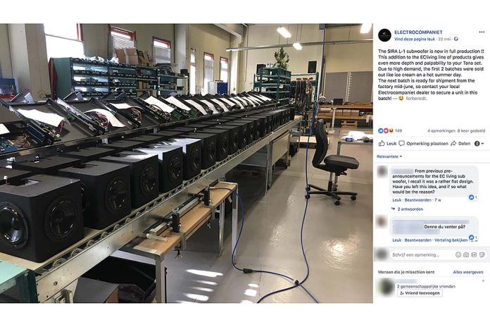 Electrocompaniet De Sira L-1 subwoofer is volop in productie bij Electrocompaniet