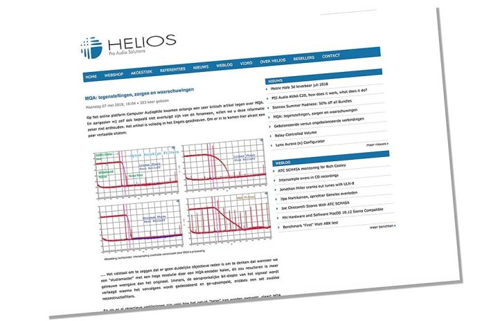 Helios Importeur Helios linkt naar een interessant en kritisch artikel over MQA
