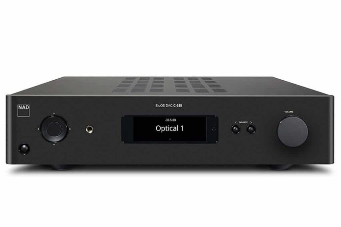 NAD De NAD C 658 staat luisterklaar opgesteld bij HOBO hifi