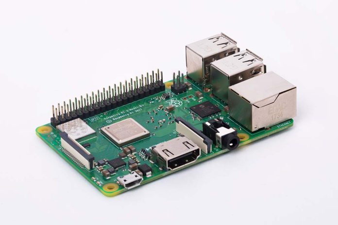 Raspberry De Raspberry Pi 3B+ (bron afbeelding: https://www.raspberrypi.org/products/raspberry-pi-3-model-b-plus/)