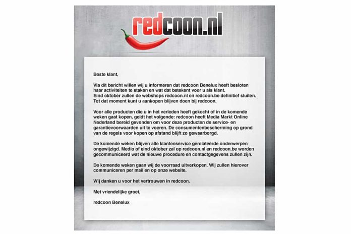 redcoon Redcoon gaat stoppen