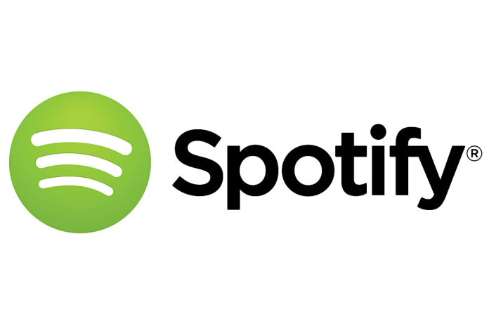Spotify Spotify zet niet betalende gebruikers in de wacht (bron afbeelding: https://commons.wikimedia.org/wiki/File:Spotify_logo_horizontal_white.jpg)