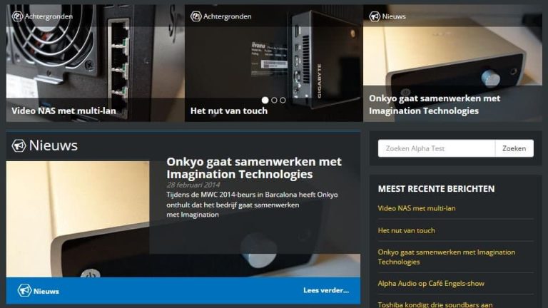 Grote update Alpha Audio Grote update Alpha Audio