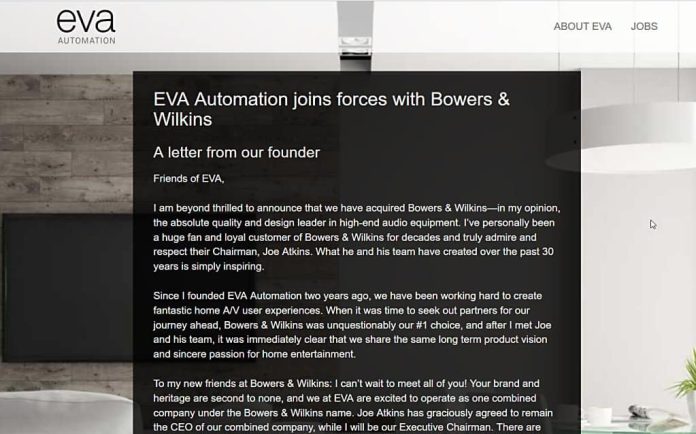eva Het opvallende bericht betreffende de overname van Bowers & Wilkins