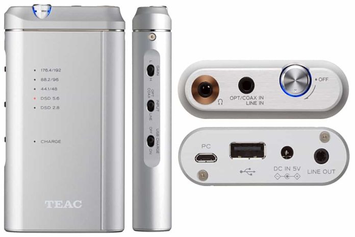 ha-p5 De TEAC HA-P5 portable USB-DAC en koptelefoonversterker