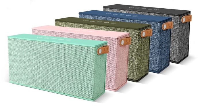 rockboxchunkfabric De Fresh 'n Rebel Rockbox Chunk Fabriq-edition neem je alleen voor het uiterlijk al mee