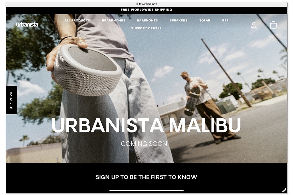 Urbanista Malibu, solar charged Bluetooth speaker