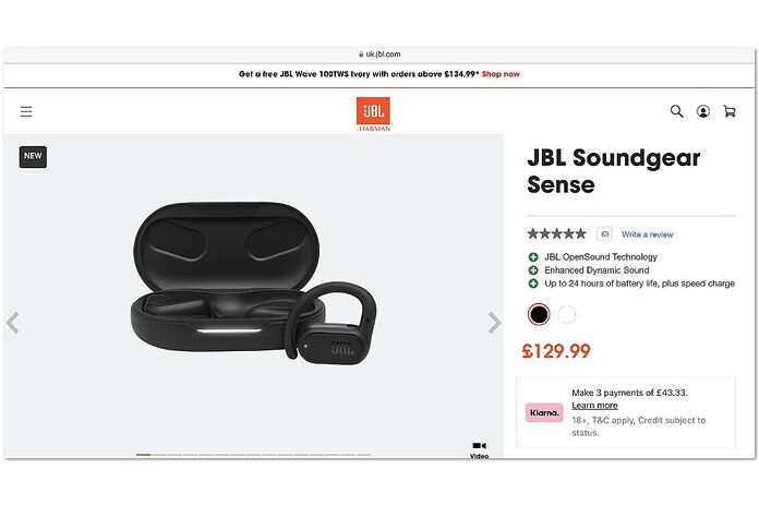 JBL Soundgear Sense JBL Soundgear Sense