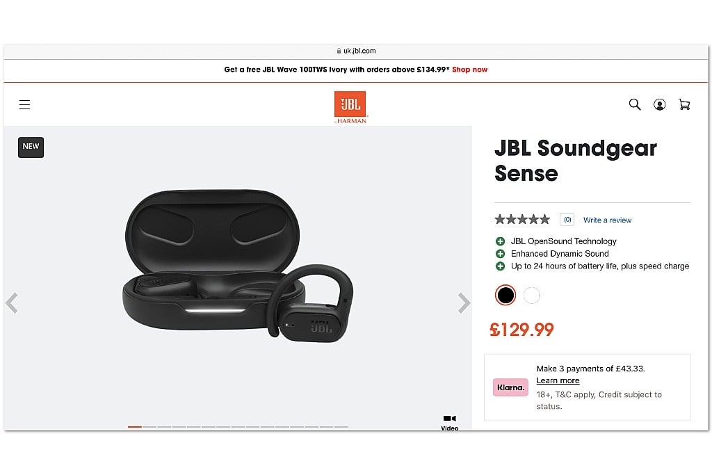JBL Soundgear Sense open-ear headphones