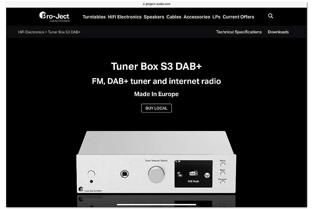 Pro-Ject Tuner Box S3 DAB; can also stream