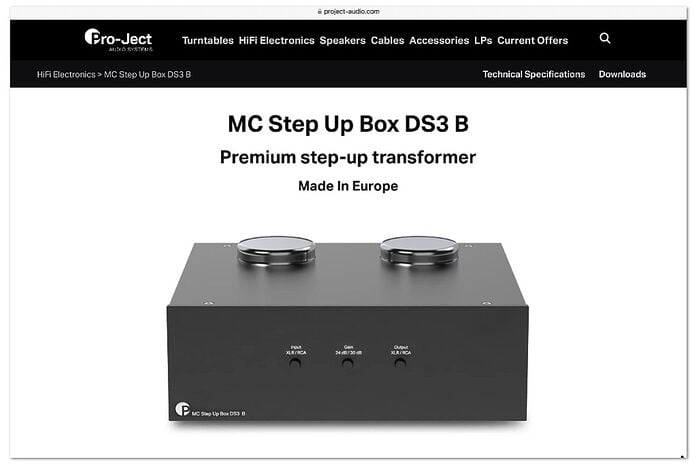 Pro-Ject MC Step Up Box DS3 B