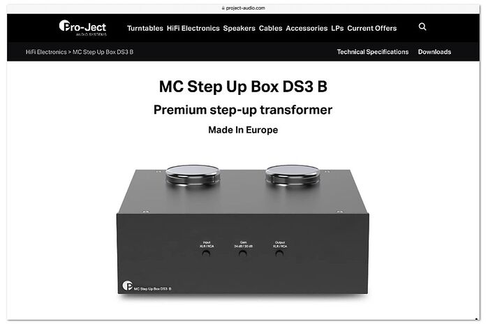 Pro-Ject MC Step Up Box DS3 B Pro-Ject MC Step Up Box DS3 B