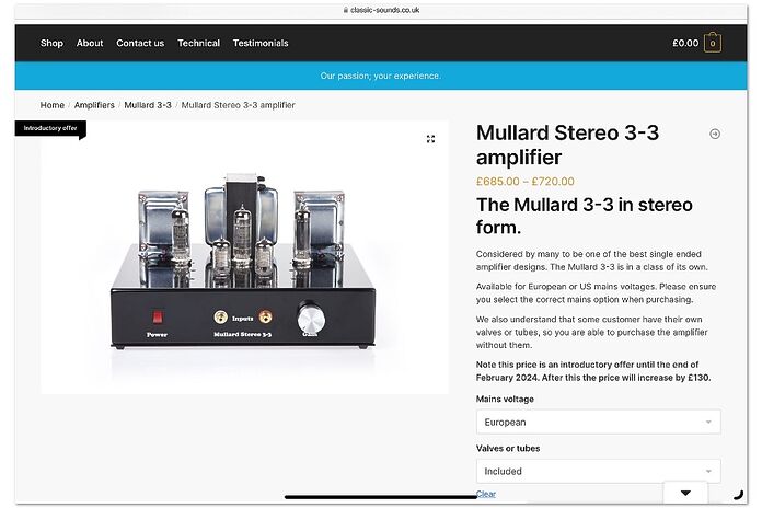 Classic-Sounds Mullard 3-3 Classic-Sounds Mullard 3-3