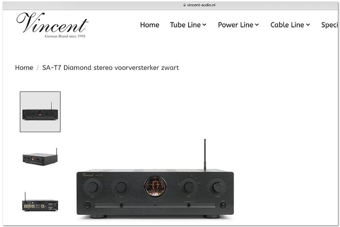 Vincent Audio SA-T7 Diamond Tube Vincent Audio SA-T7 Diamond Tube