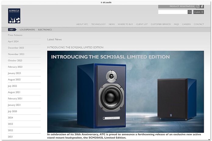 ATC SCM20ASL ATC SCM20ASL