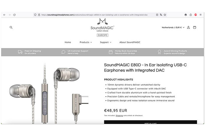 SoundMagic E80D SoundMagic E80D