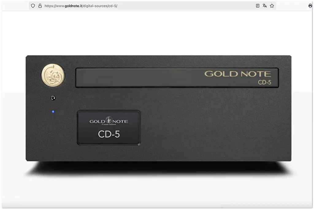 Gold Note CD 5 High-End CD Player - Alpha Audio
