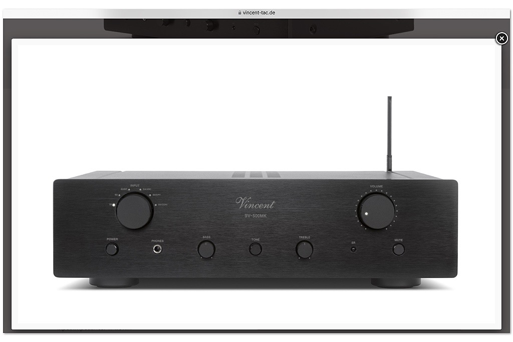 Vincent SV-500MK Hybrid Integrated Amplifier Vincent SV-500MK Hybrid Integrated Amplifier