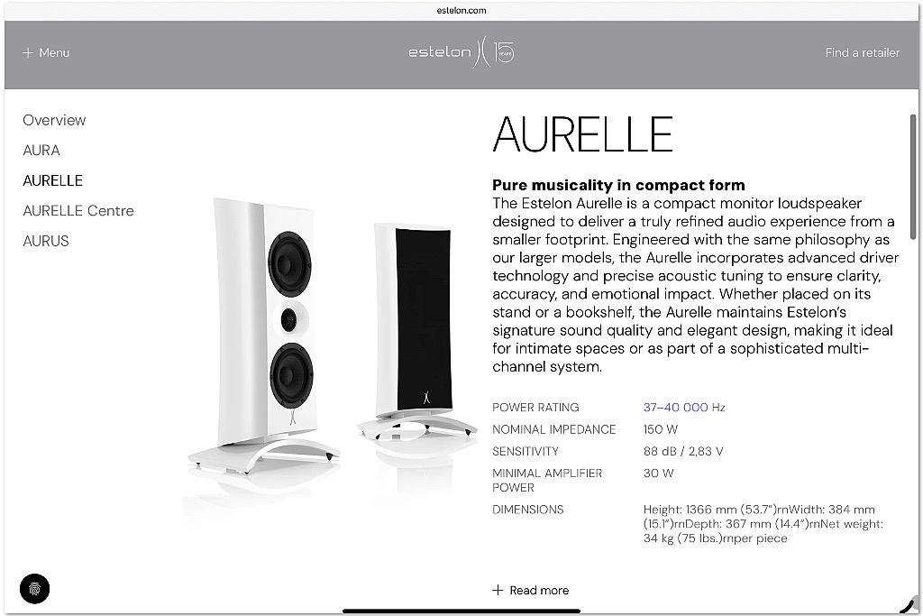 Estelon AURELIA Now Named AURELLE Estelon AURELIA Now Named AURELLE