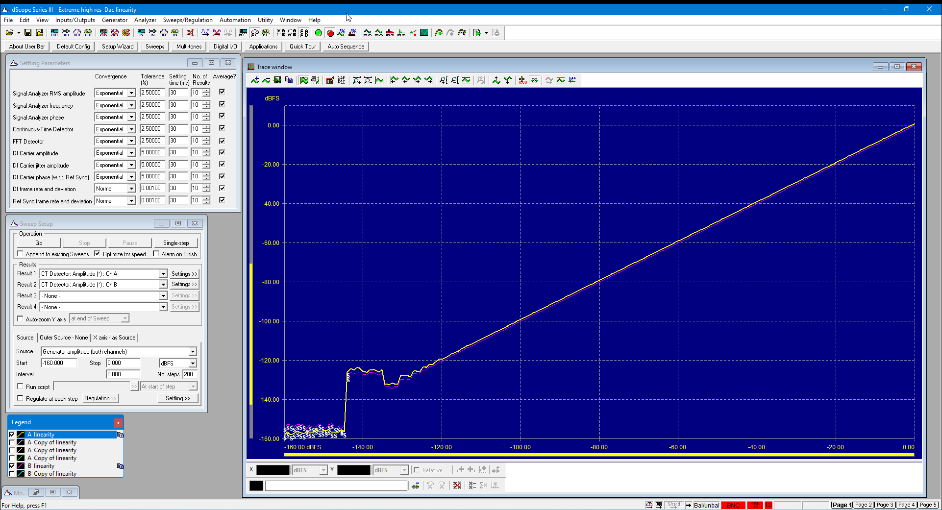 Matrix TS-1 - Lineairty