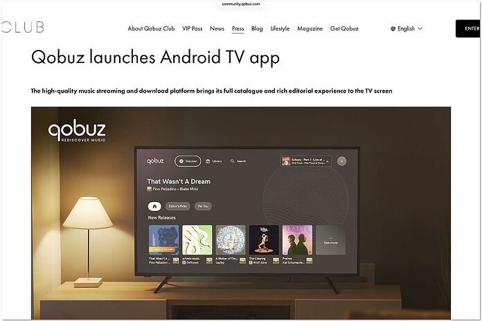 Qobuz Android TV Qobuz Android TV