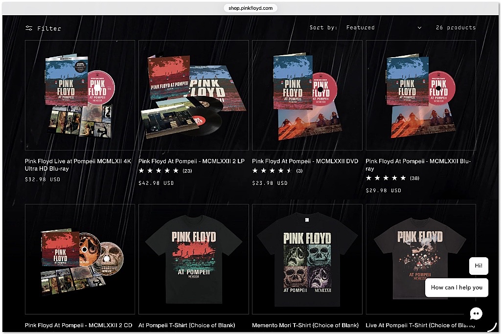 Pink Floyd At Pompeii MCMLXXII op Blu-ray Pink Floyd At Pompeii MCMLXXII op Blu-ray
