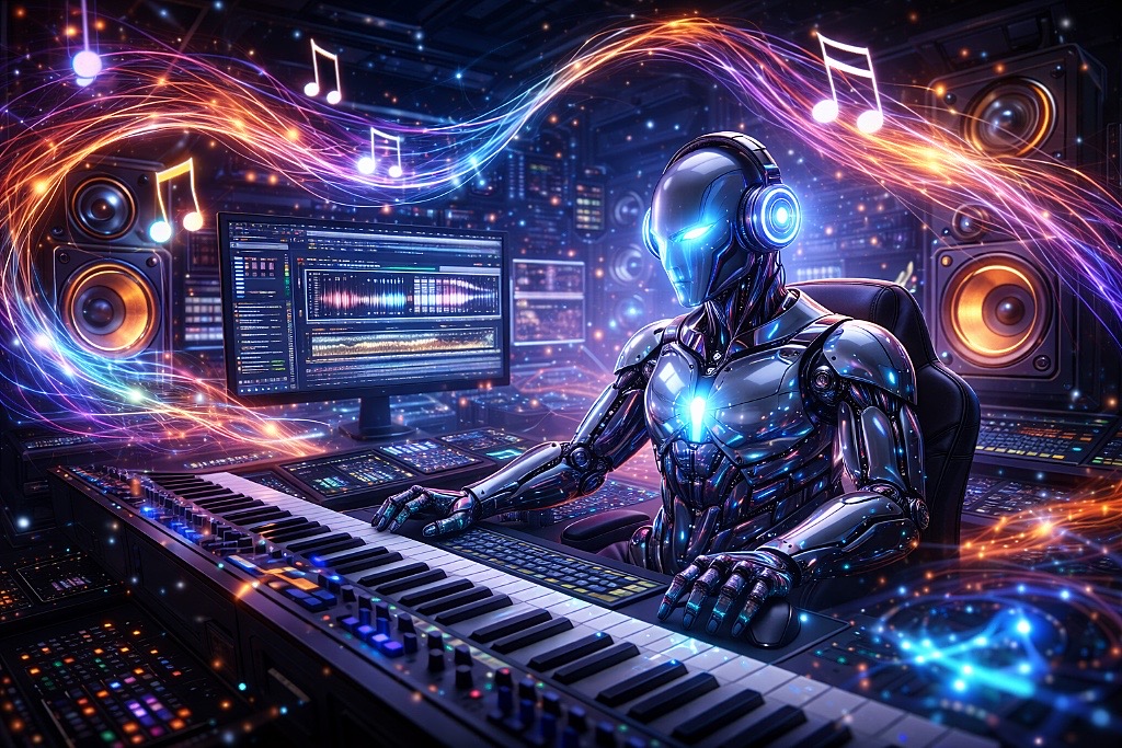 Qobuz en Bandcamp weren AI-muziek Qobuz en Bandcamp weren AI-muziek