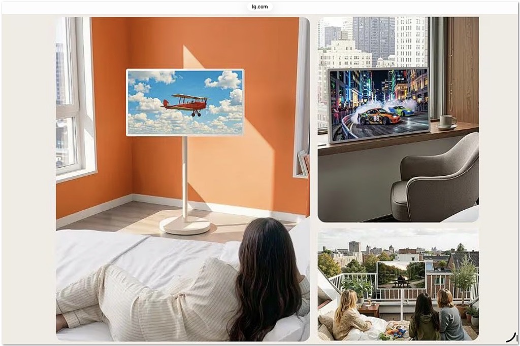 LG StanbyMe 2 Max tv op wieltjes LG StanbyMe 2 Max tv op wieltjes