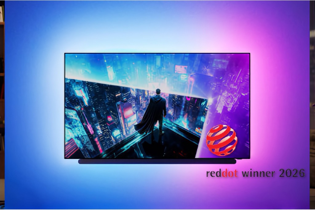 Philips TV wint Red Dot Design Award voor OLED+ 911 Ambilight TV Philips TV wint Red Dot Design Award voor OLED+ 911 Ambilight TV