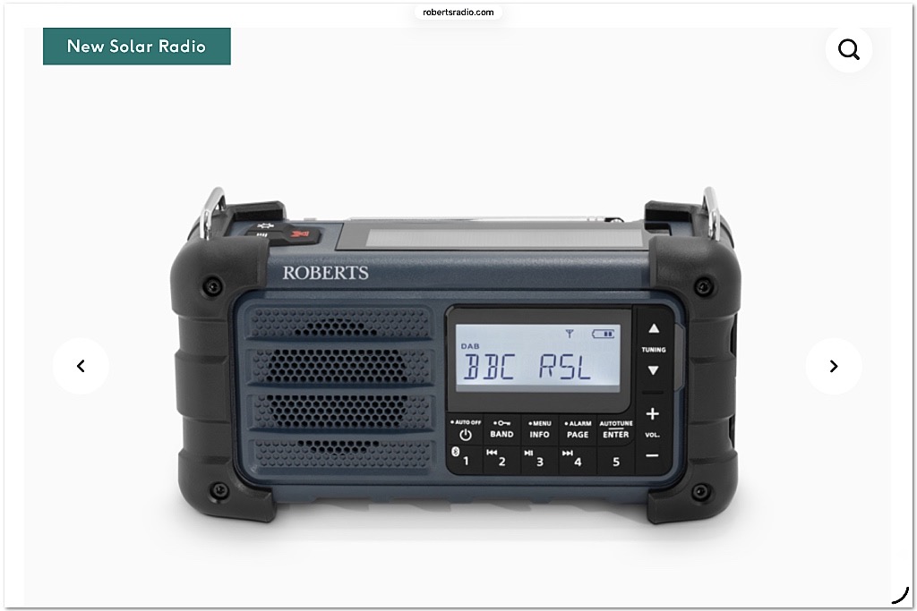Roberts SolarDAB 99 portable radio Roberts SolarDAB 99 portable radio