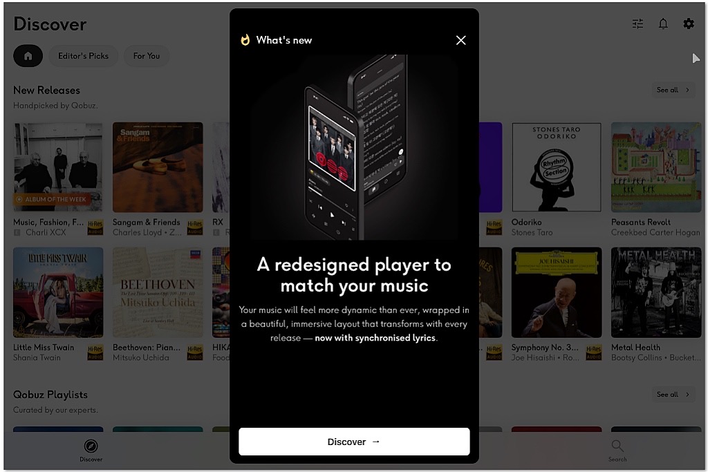 Qobuz presenteert nieuw ontworpen app Qobuz presenteert nieuw ontworpen app