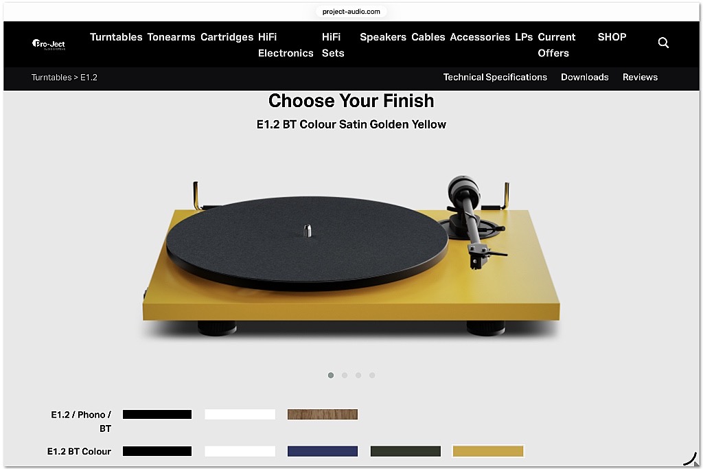 Pro-Ject E1.2 BT platenspeler Pro-Ject E1.2 BT platenspeler