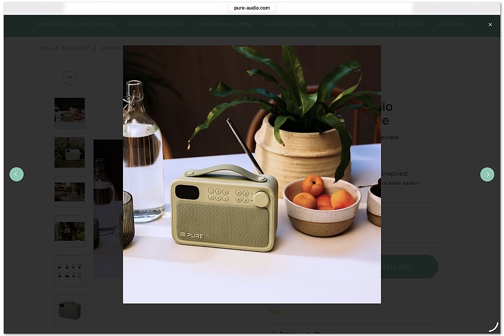Pure Bloom portable DAB+-radio en Bluetooth Pure Bloom portable DAB+-radio en Bluetooth