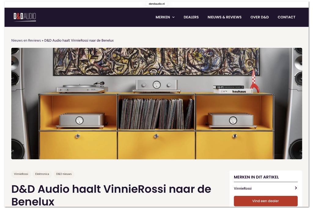 D&D Audio krijgt VinnieRossi onder vleugels D&D Audio krijgt VinnieRossi onder vleugels