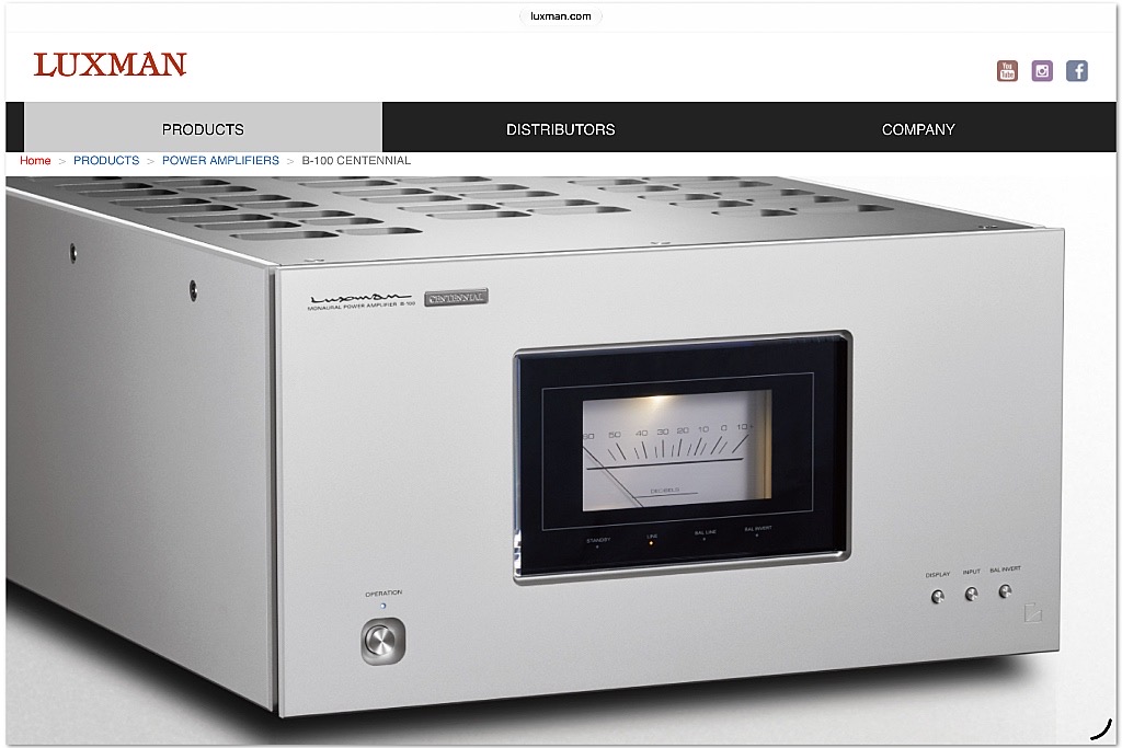 Luxman B-100C eindversterker Luxman B-100C eindversterker